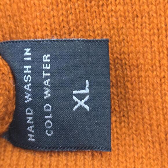 Manrico Cashmere Sweater Vest Orange Knit Top Womens XL Made in Italy MSRP $750 - Picture 7 of 10
